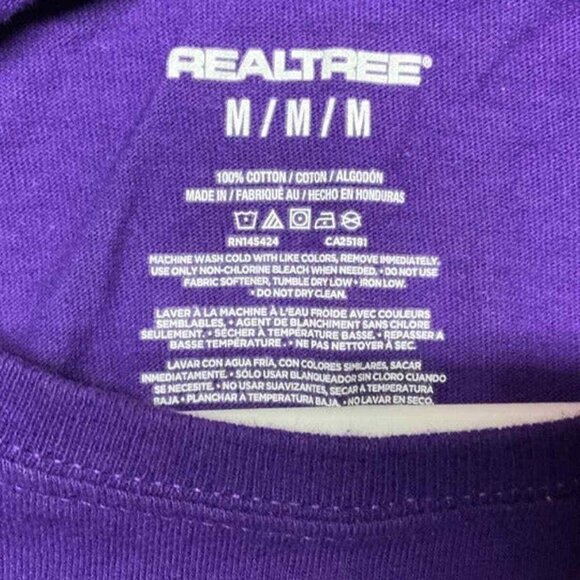 Realtree APC Womens Long‎ Sleeve T Shirt M Graphics Logo Purple Pink Cotton - Picture 3 of 6